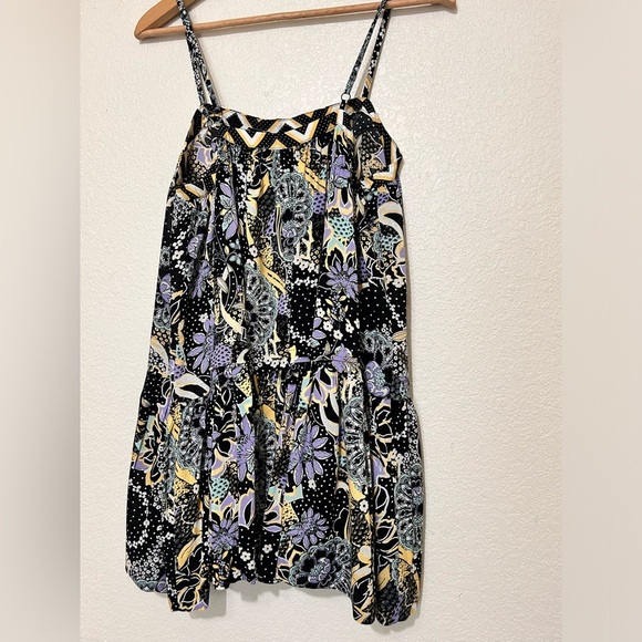 Free People Black and White Spaghetti Strap Mini Sundress - Picture 4 of 9